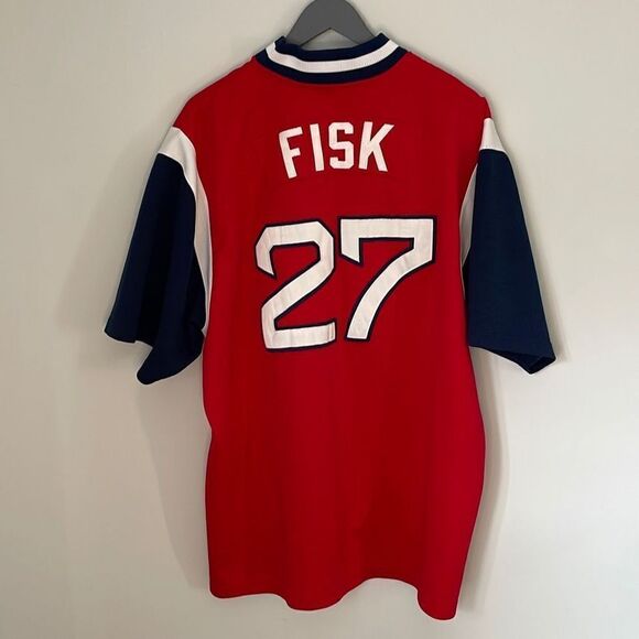 Nike Cooperstown Collection CarltonFisk 1/4 zip Jersey. Size XL Redox - Picture 2 of 11